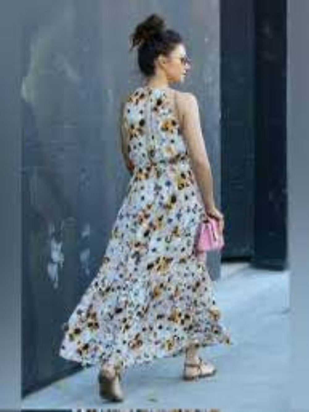 Wilfred Effet dress in blue floral pattern size S